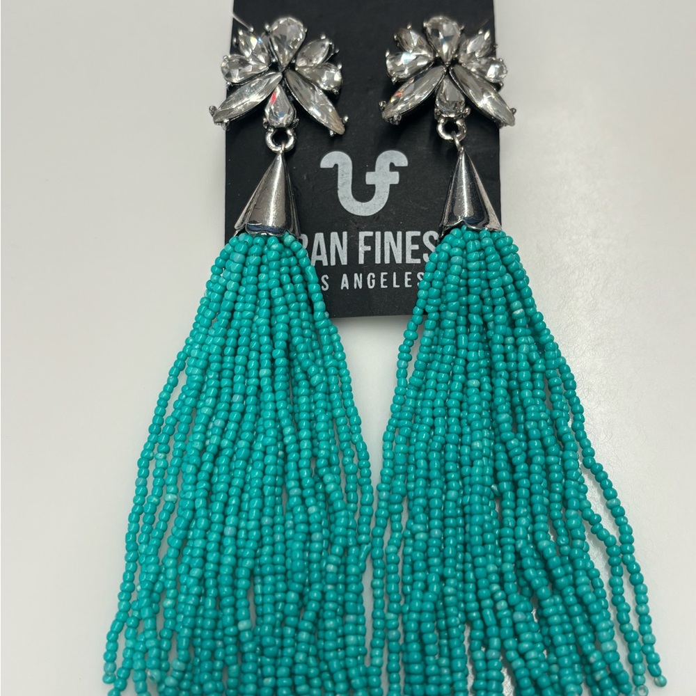 Finesse Turquoise Beaded Earrings